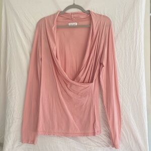 Velvet by Graham & Spenser Wrap Top in blush pink